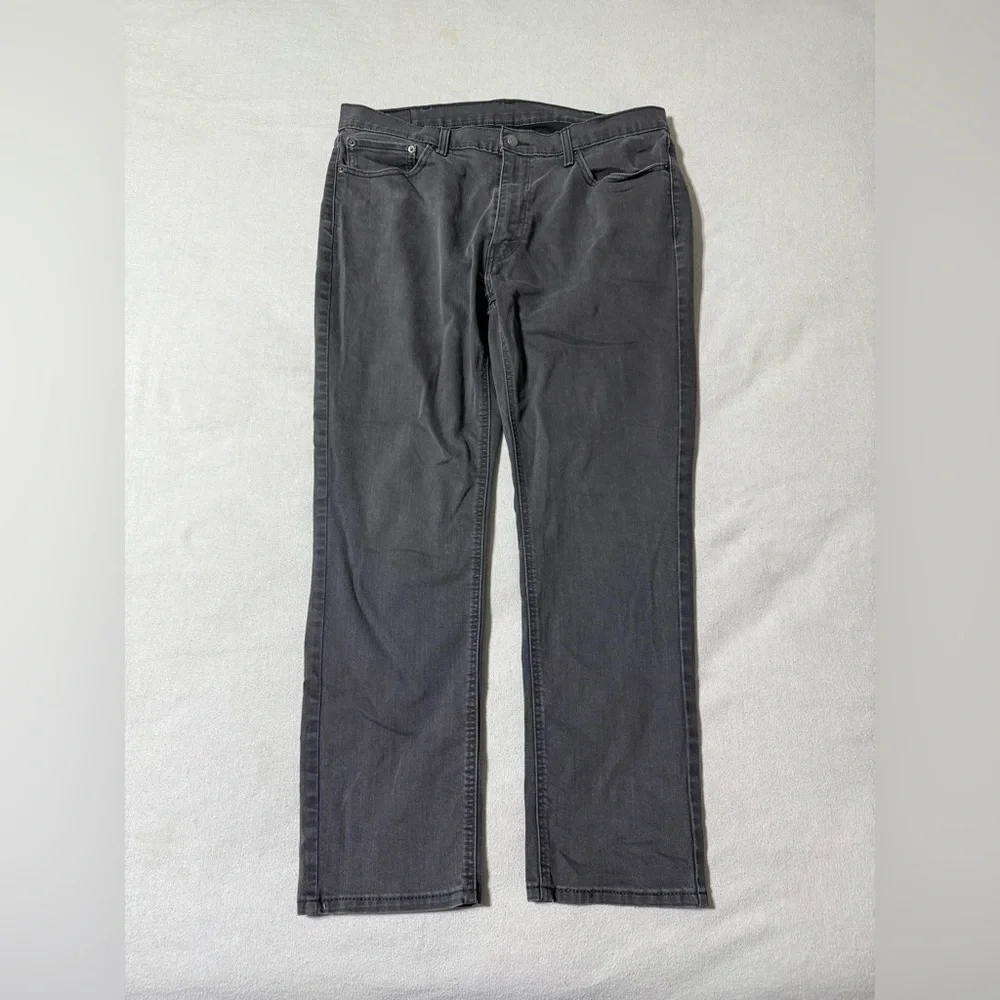Levis Jeans Mens 37x29 Gray 541 Athletic Tapered‎ Mid Rise Stretch Dark Wash
